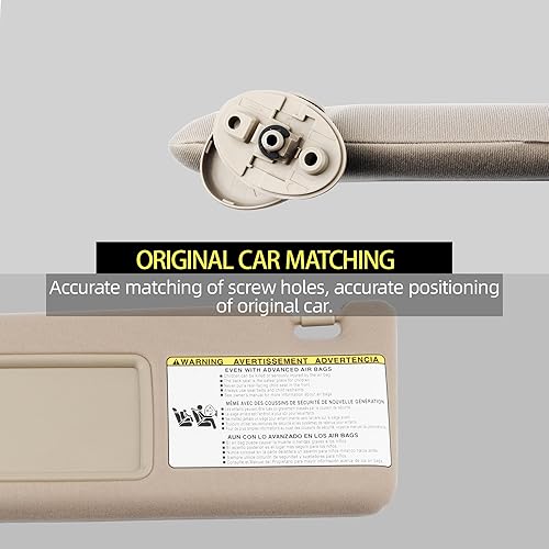 Miniatura 26 de Dasbecan Visera solar del lado izquierdo del conductor y del pasajero derecho compatible con Toyota Tacoma 2005-2012 2013 2014 2015 74320-04181-B1