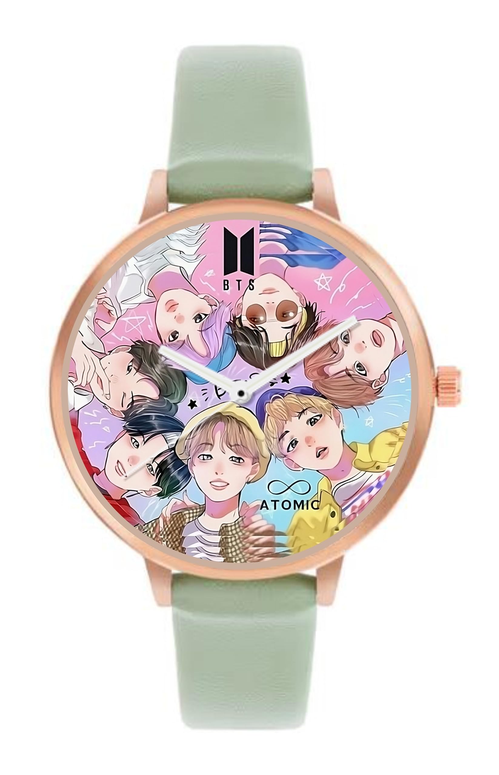 Atomic Rosegold Classy Green Strap BTS Watch for Girls | Premium Rosegold Watch (B0CHYMNZMY) Amazon Price History, Amazon Price Tracker