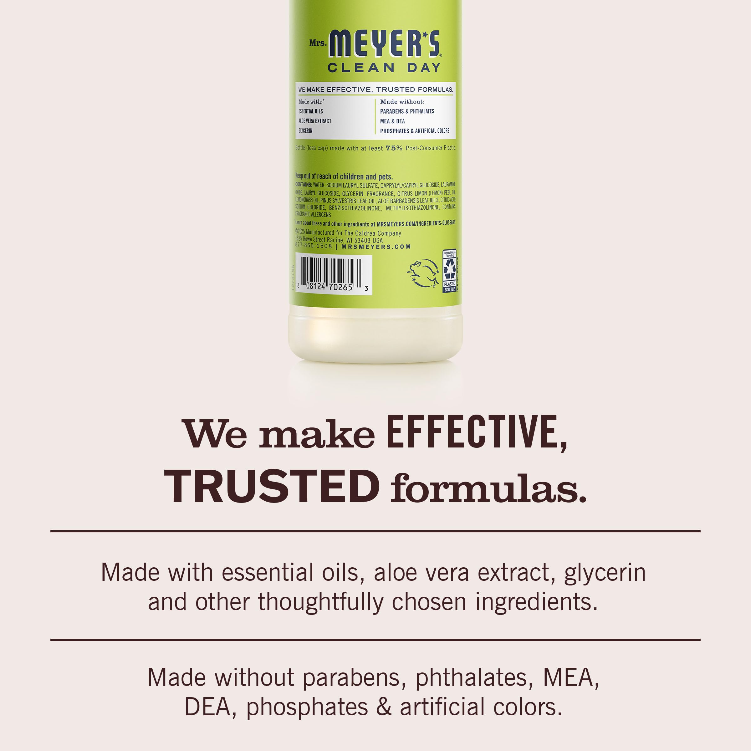 Mrs. Meyer's Clean Day Sapone liquido per piatti - 453,6 g - Verbena al limone