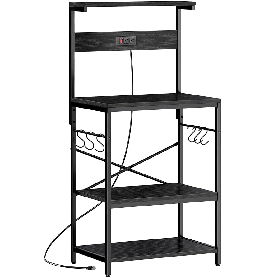 Amazon.com: SUPERJARE Kitchen Bakers Rack with Power Outlet
