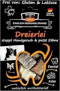 QCHEFS DREIERLEI Dog Treats for Bad Breath, Gum Disease as Tartar Remover with Natural Antibacterial Dental Care without Dental Spray, Toothbrush or Toothpaste product image