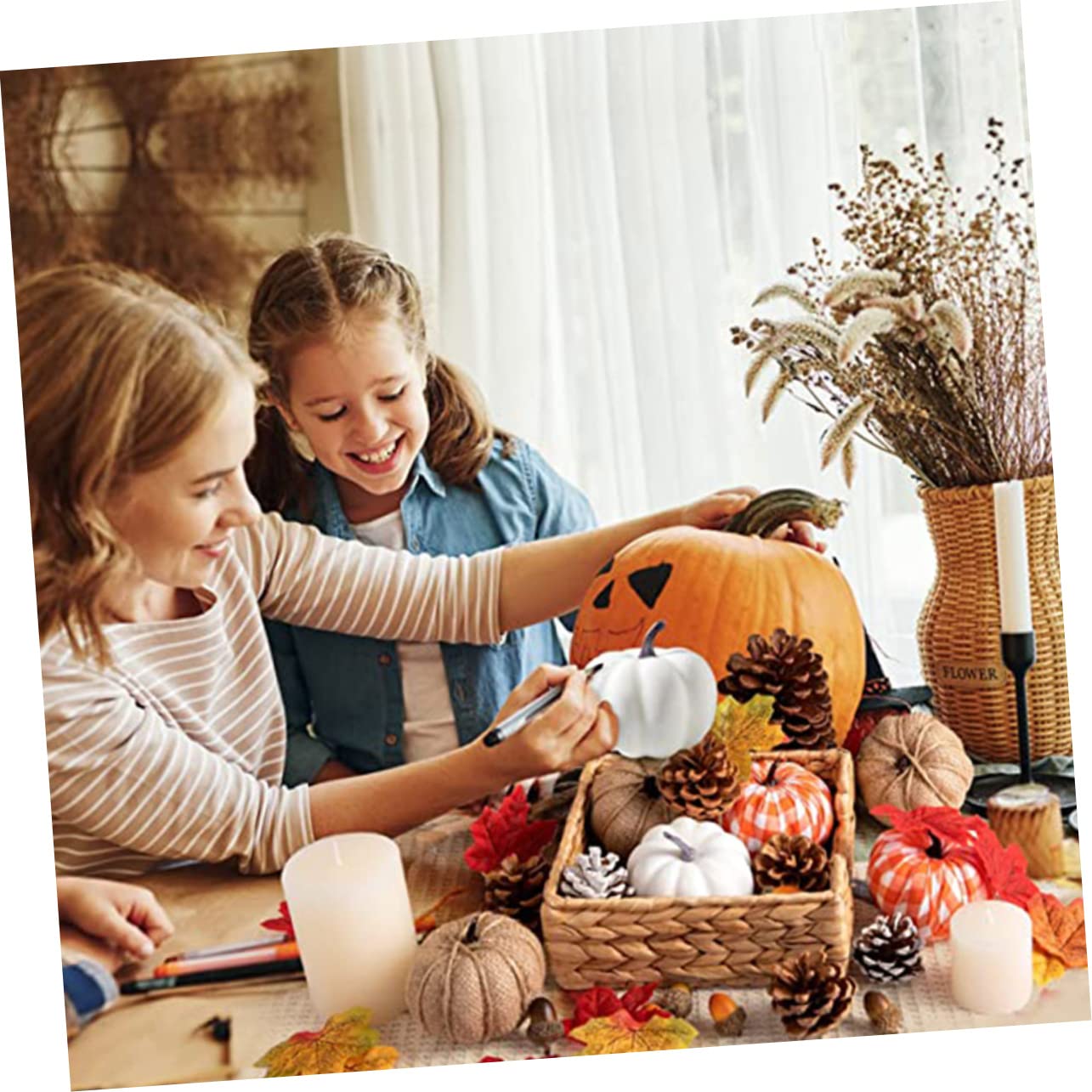 36stücke Künstliche Kürbisse Für Herbst Und Halloween-dekoration Simulierte Kürbis-dekoration Für Thanksgiving-feiern Tisch Und Fensterdeko
