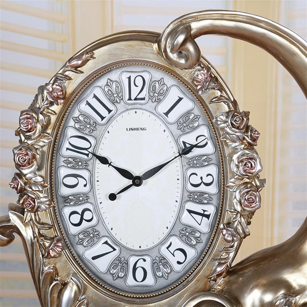 Grandfather Clock, Vintage Elephant Floor Clock Home Statue Clocks Beside Clock with Quartz Movement Bedroom Living Room Home & Office Decor