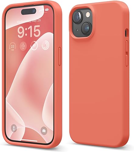 Miniatura 32 de elago Funda compatible con iPhone 15, de silicona líquida, funda protectora de cuerpo completo, a prueba de golpes, diseño delgado, forro de Verde