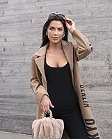 Vista 4 de OQQ Monos deportivos de manga larga acanalados para mujer