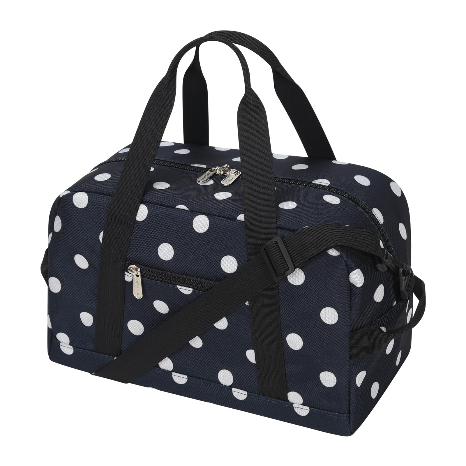 Apenze Small Gym Bag 14 inch lightweight Carry On Mini Duffel Bag for Travel Sport - Polka Dot Blue