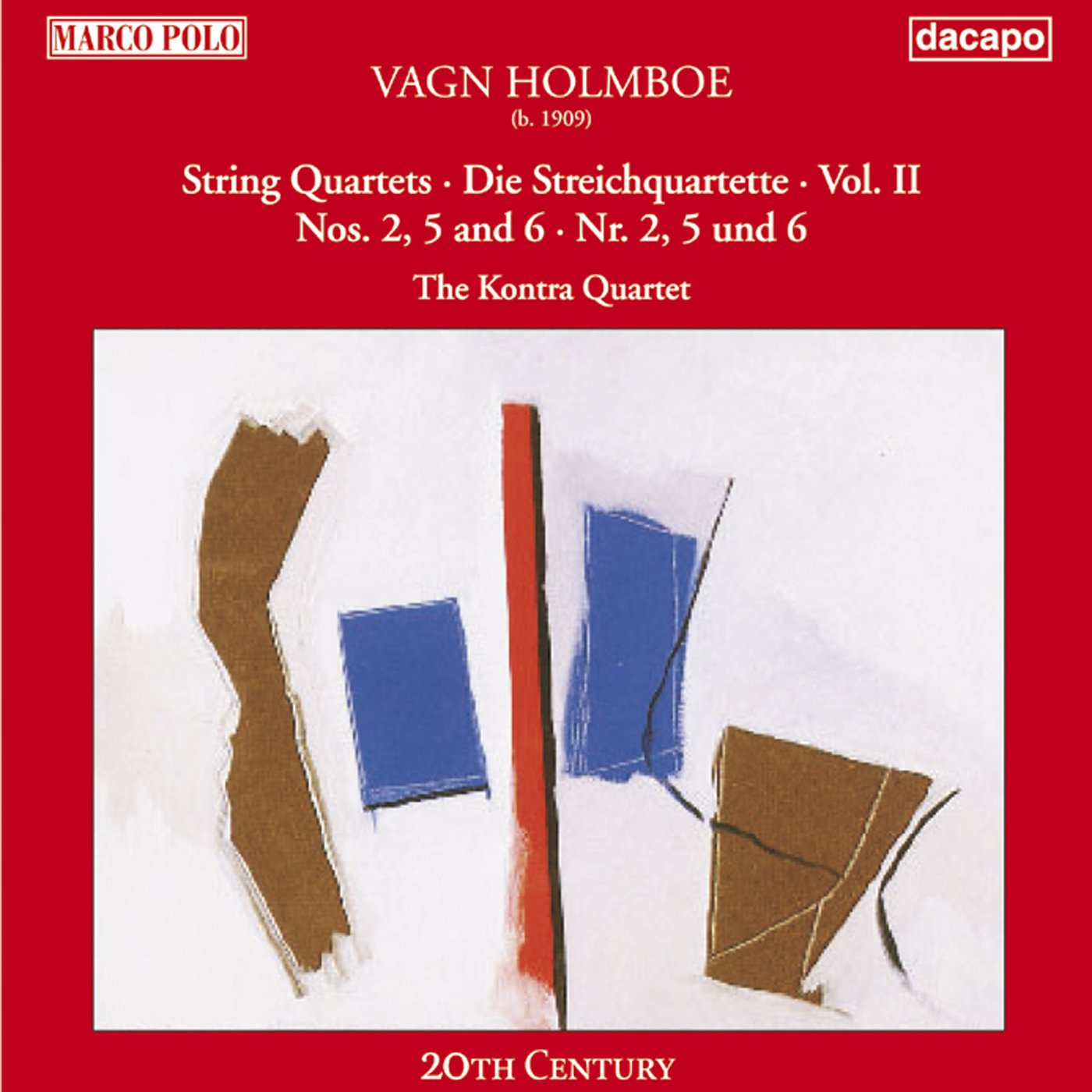 HOLMBOE:String Quartets Vol.2