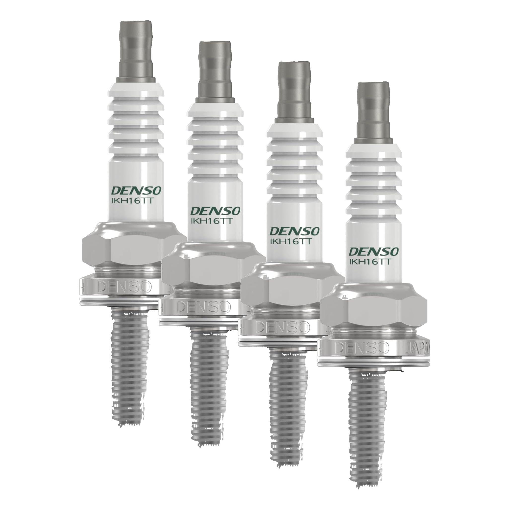 DENSO Bujía de encendido IKH16TT con resistencia & Electrodo de masa & Electro central Iridio & Electrodo de masa de platino Long. de rosca: 26,5mm (Paquete de 4)