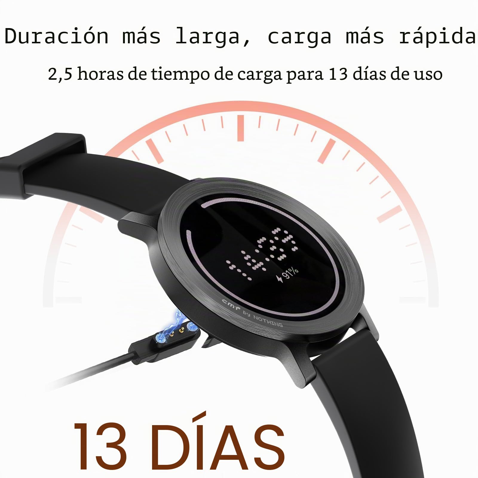 CMF by Nothing Watch 3 Pro – Reloj Inteligente con Pantalla AMOLED 1,43", 13 Días de Batería, GPS de Doble Banda, Llamadas Bluetooth con IA, Control de Ritmo Cardíaco y Sueño – Gris Oscuro