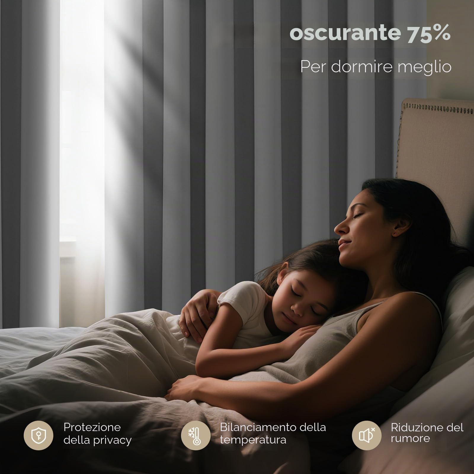 Joydeco Tende Oscuranti per Interni 2 Pezzi L 140 x A 260 CM, Tenda Termiche con Passanti Nascosti per Soggiorno Moderne Cameretta Bambini Camera da Letto Blackout Curtains, Bianco