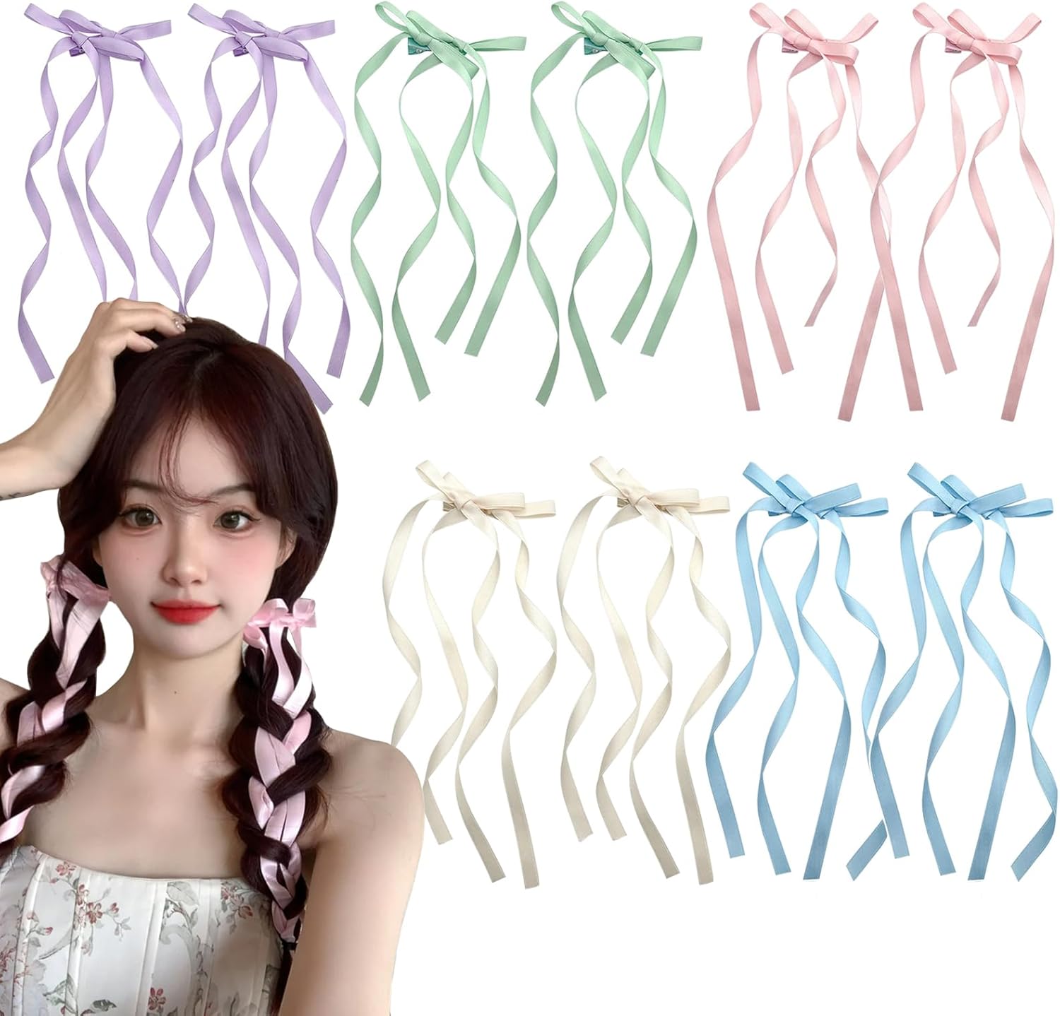 デカリボン JK 盛り髪 紫 デカリボン3個セット盛り髪JK