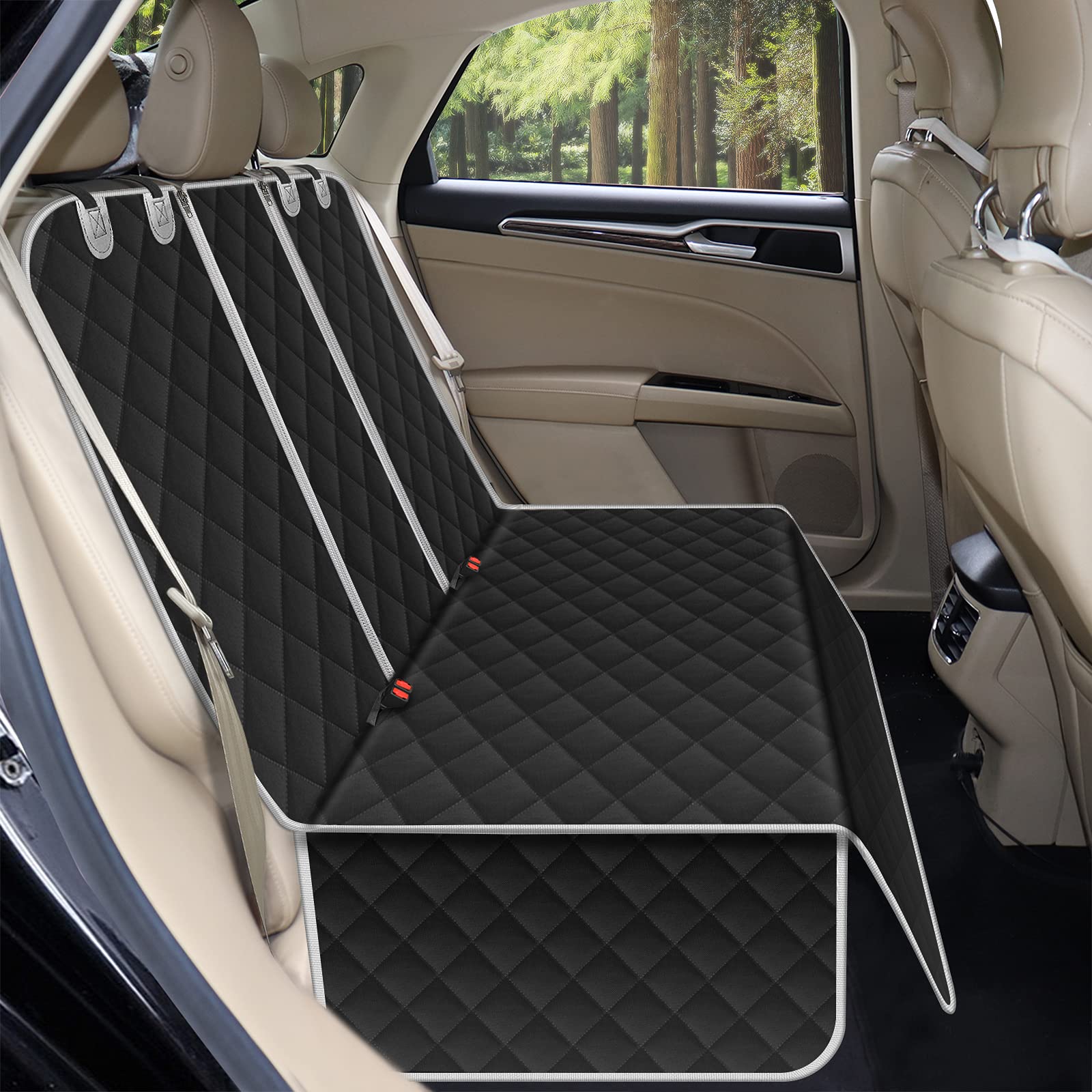 Alfheim Dog Car Seat Covers, Waterproof and Nonslip Back Seat, Scratchproof Durable Washable Back Seat Protector Universal for Car, Trucks, SUV