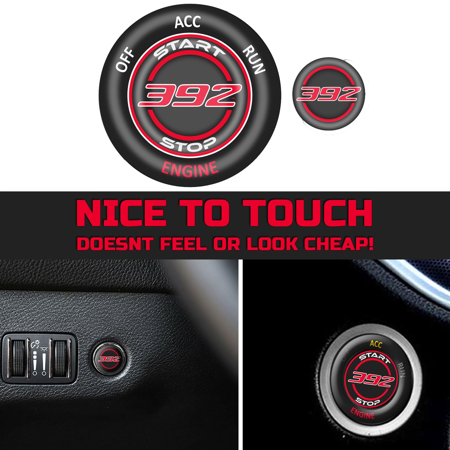 Tapa Botón Arranque Parada Motor Naranja Para Dodge Charger | Cuotas