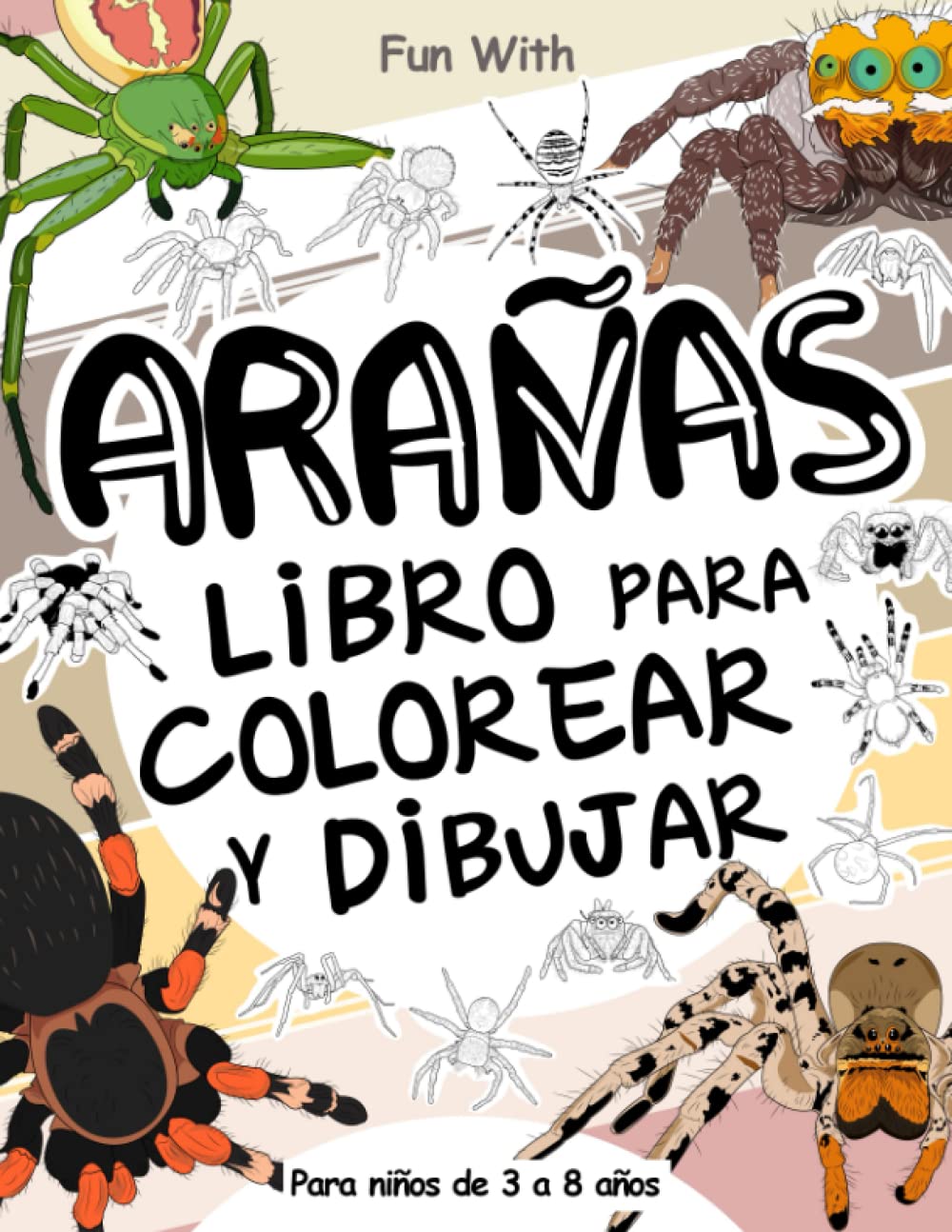 Arañas Libro para colorear y dibujar
