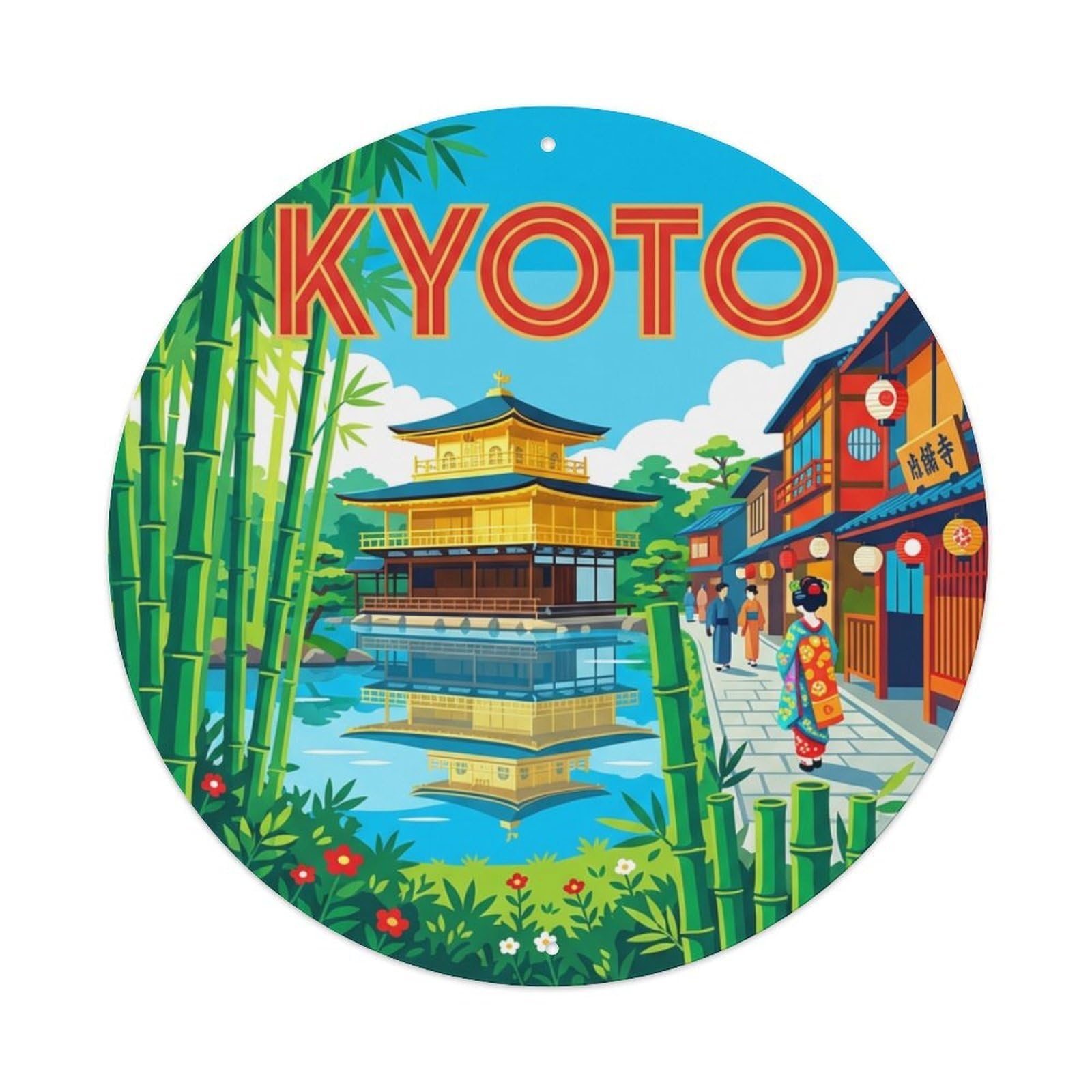 Retro Travel Japan Kyoto Metal Tin Sign