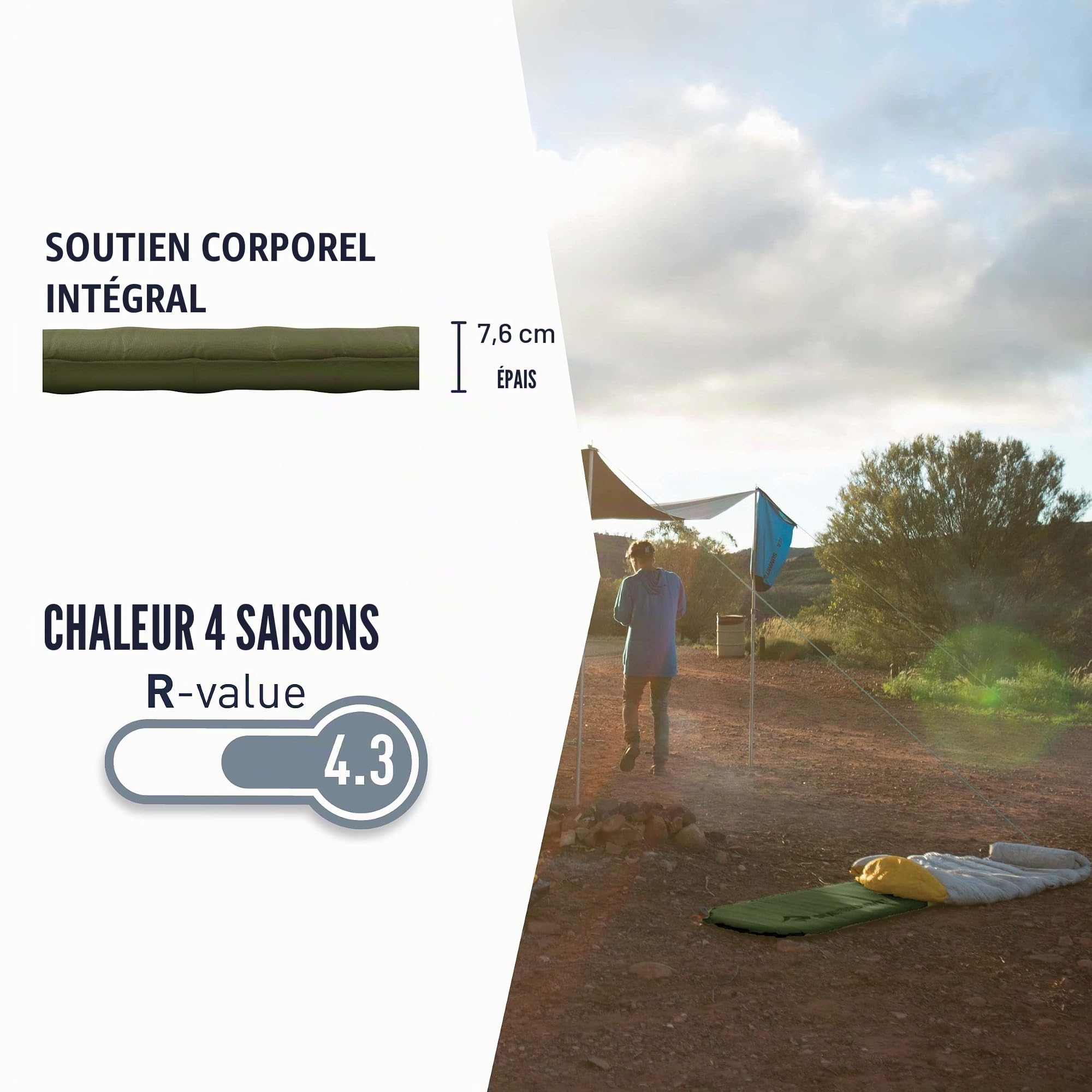 Camp Plus Self Inflating Regular - C: verde oscuro