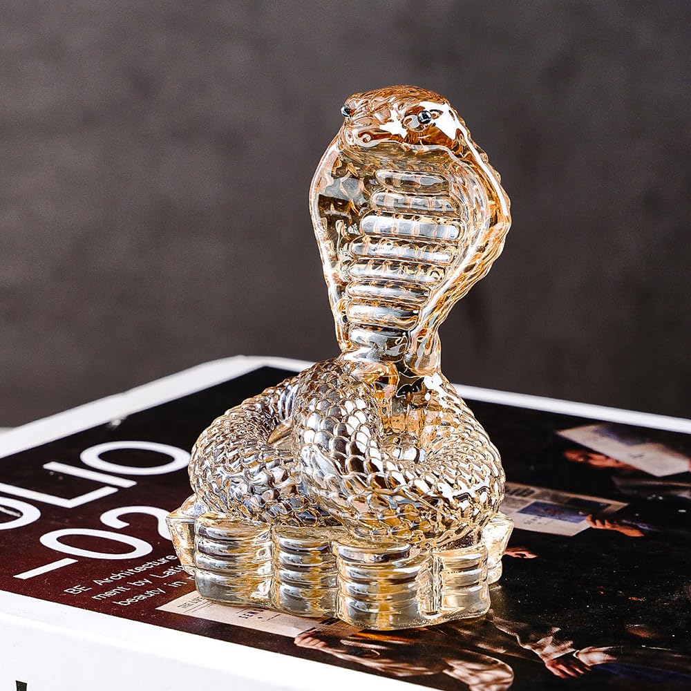 Amazon.co.jp: 蛇の置物 巳年 クリスタル 干支 置物 巳 ヘビ ガラス 巳