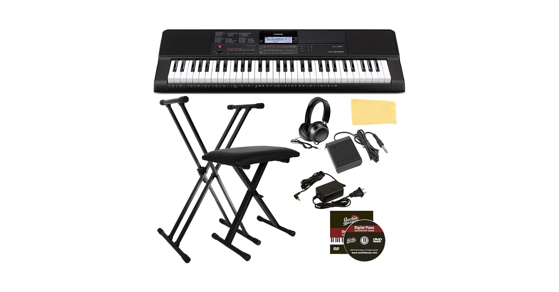 ☆美品☆ CASIO デジタル 電子キーボード CТ-X700 純正スタンド付き ☆美品☆ CASIO デジタル 電子キーボード CТ-X700 純正スタンド