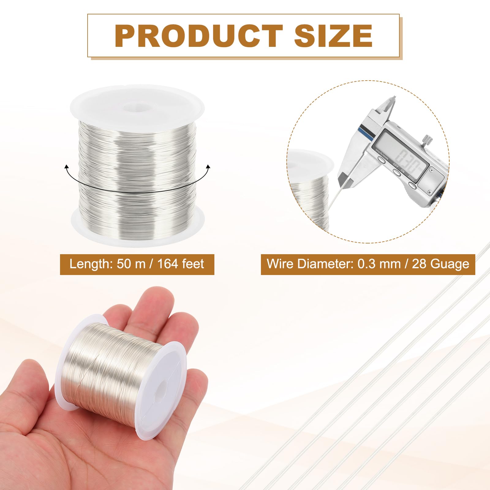 PATIKIL 28 Guage/ 0.3 mm 328 Feet Jewelry Craft Wire - Image 2
