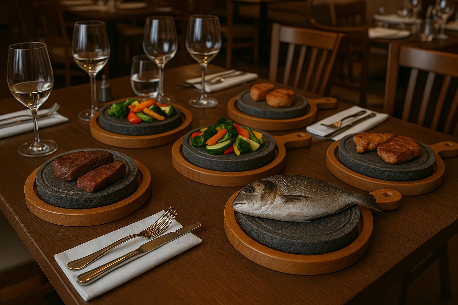 Plancha de Piedra Volcánica Natural con Canaleta 30×40 cm – Para Carne, Pescado y Verduras – Efecto Piedra Caliente – Uso en Horno y Barbacoa – Hecha a Mano en Italia | Kalu Creations