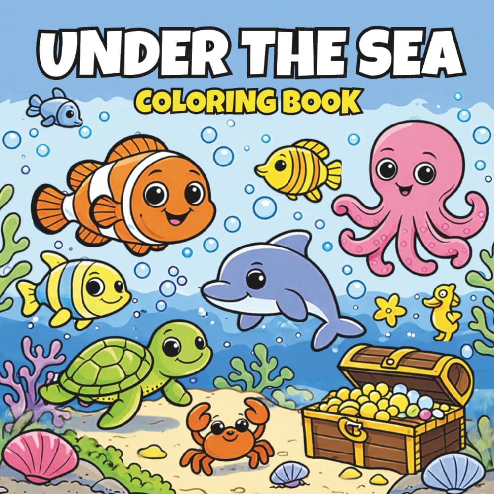 Under the Sea children’s coloring book