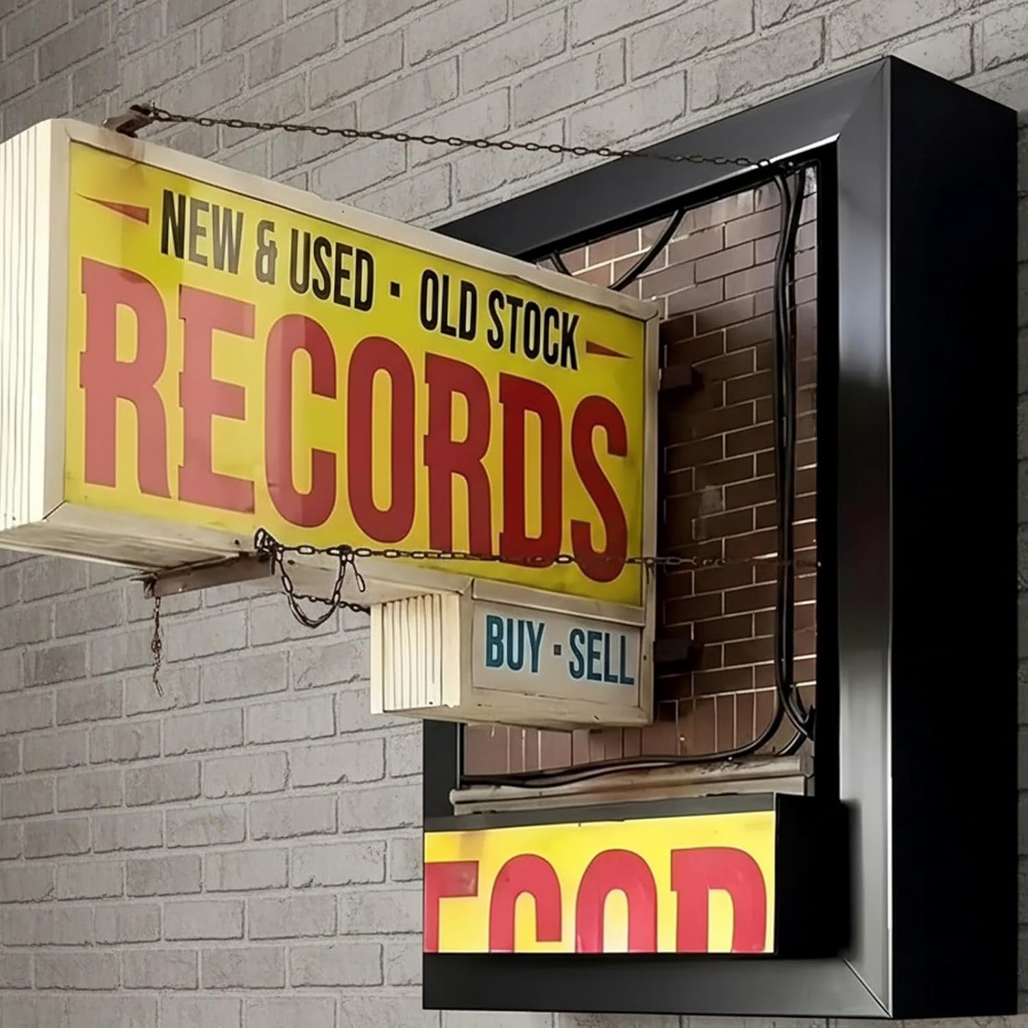 Record Store Retro Wall Light,Vintage Vinyl Record Wall Decor, Record Collector Gift,Vintage LED Neon Sign for Home Music Room Decor, Records Collector Gift for Music Lovers (1 PCS) - Image 4