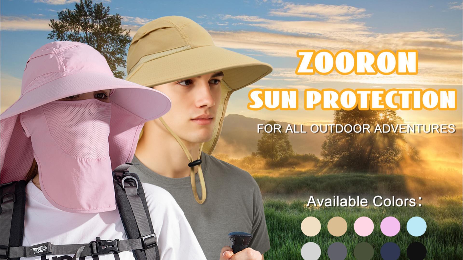 Sombrero para sol con cubre rostro desmontable unisex miniatura 7