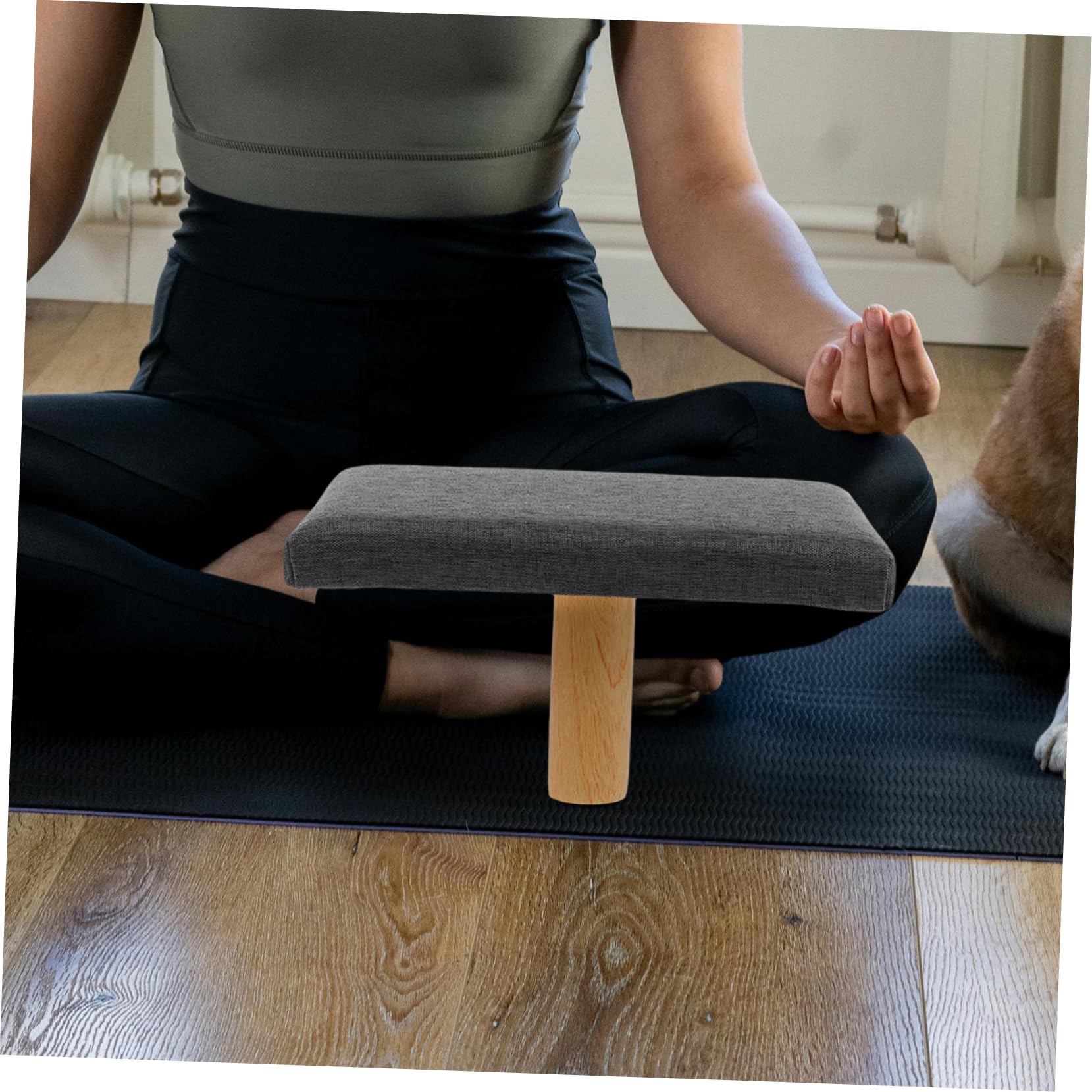 OUNONA Zen Sitzbank mit Kissen Bequeme Kniebank für Meditation und Gebet Stabile Stütze Vielseitig für Zuhause