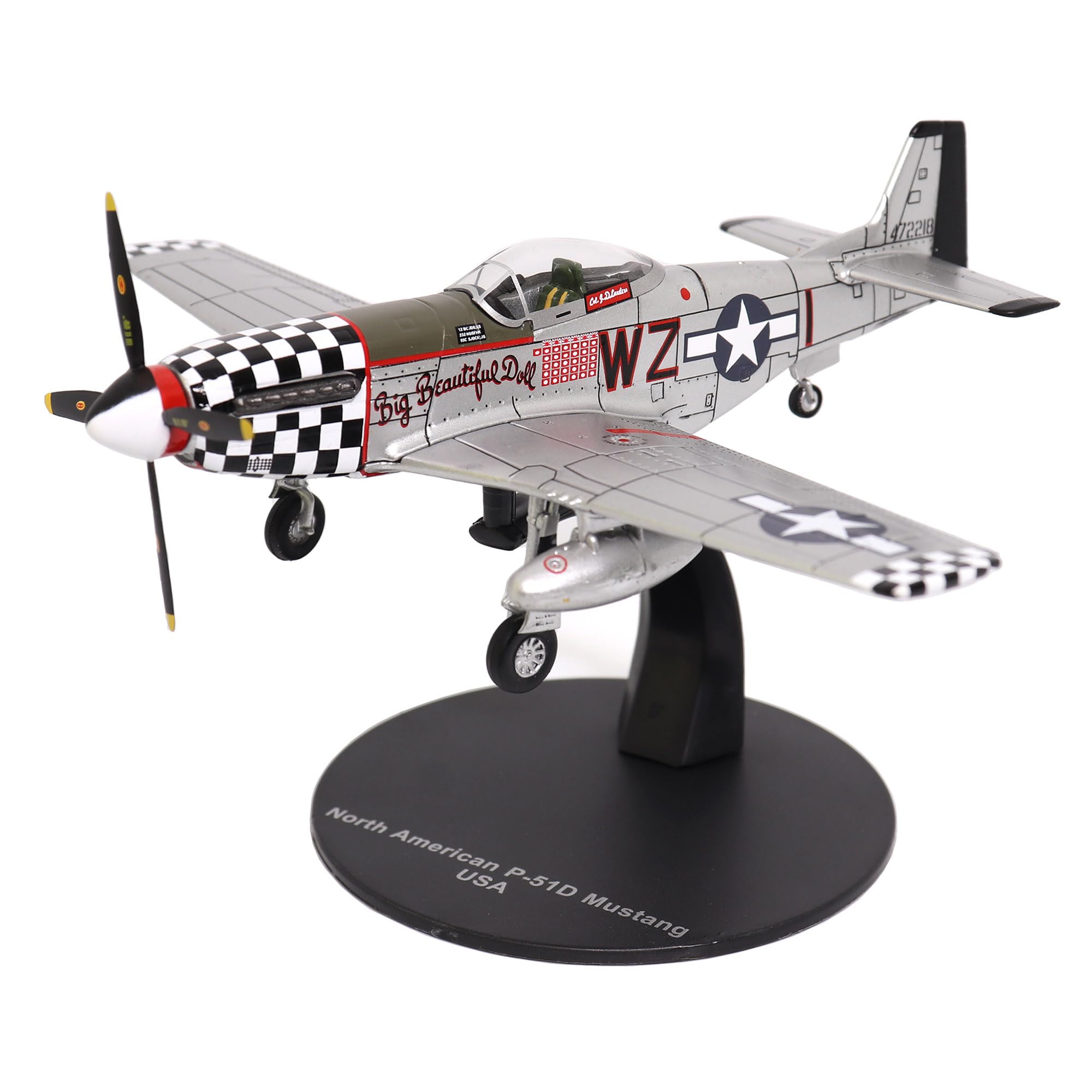 Motor city classics 1:72 Scale Model North American P-51D Mustang - Militaria Diecast by Motorcity