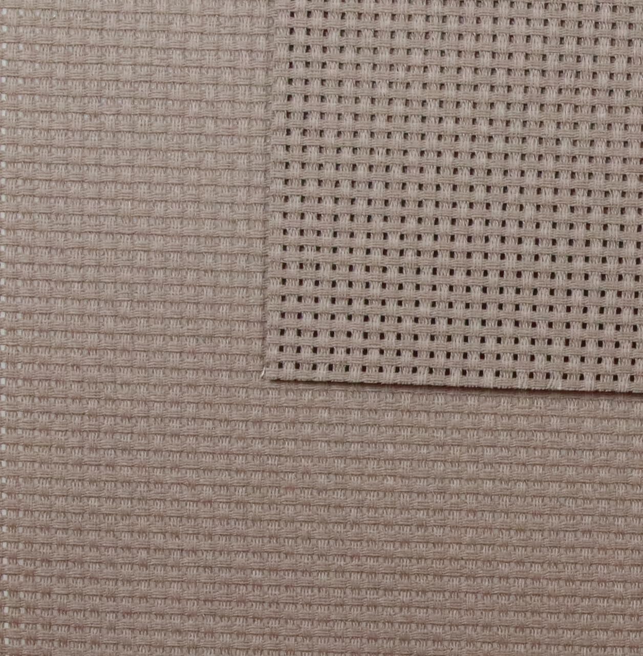 KCS 59" x 1 Yard (93cmx149cm) 11ct Counted Cotton Aida Cloth Cross Stitch Fabric (Coffee)