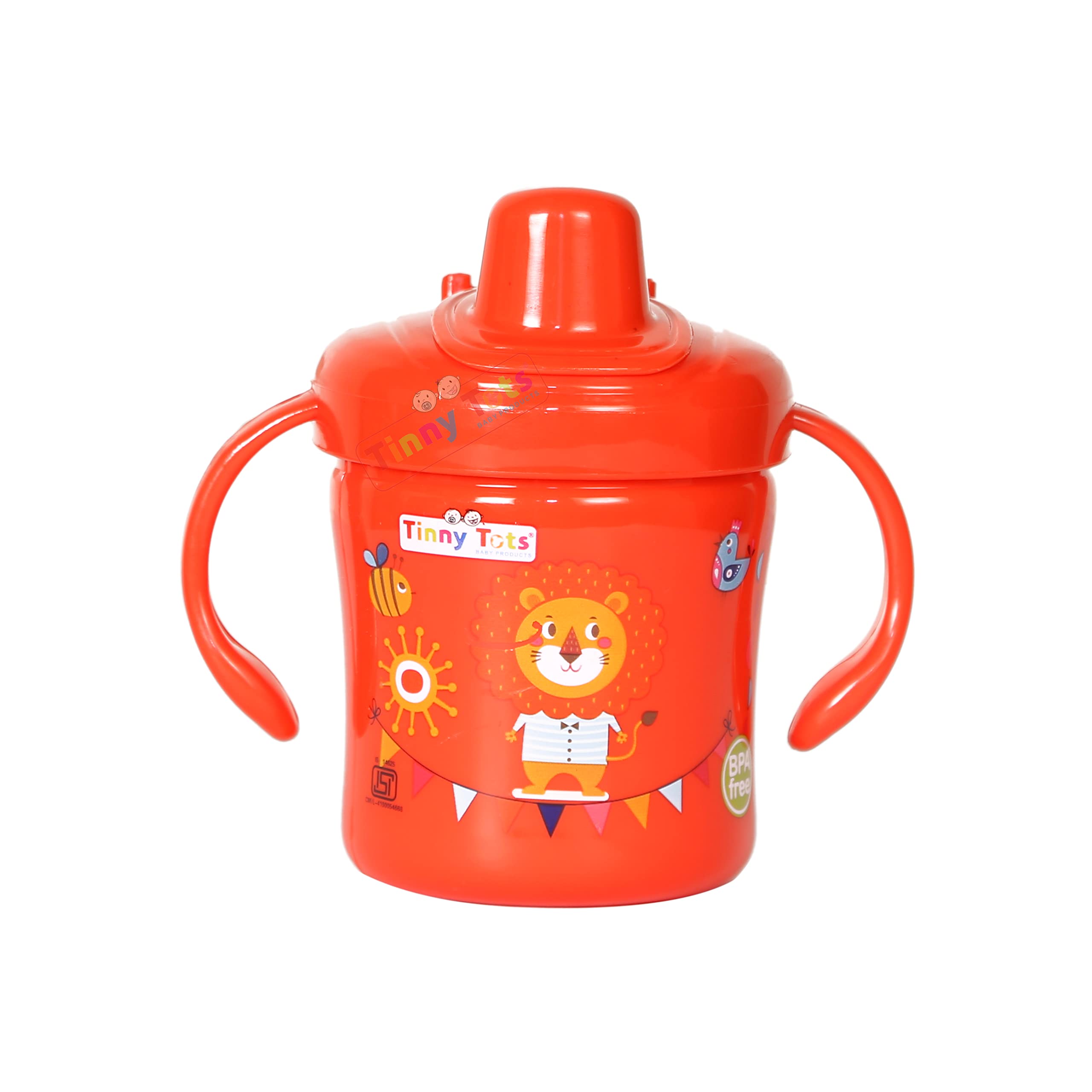Baby Sipper Bottle Cup/Mug Learning Unbreakable Sippy BPA Free Anti Spill Sippy Cup Dust-Proof Sippy Cup with Twin Handles Sipper for Toddlers/Infants/Babies (Dark RED, 125 ML)-image-29