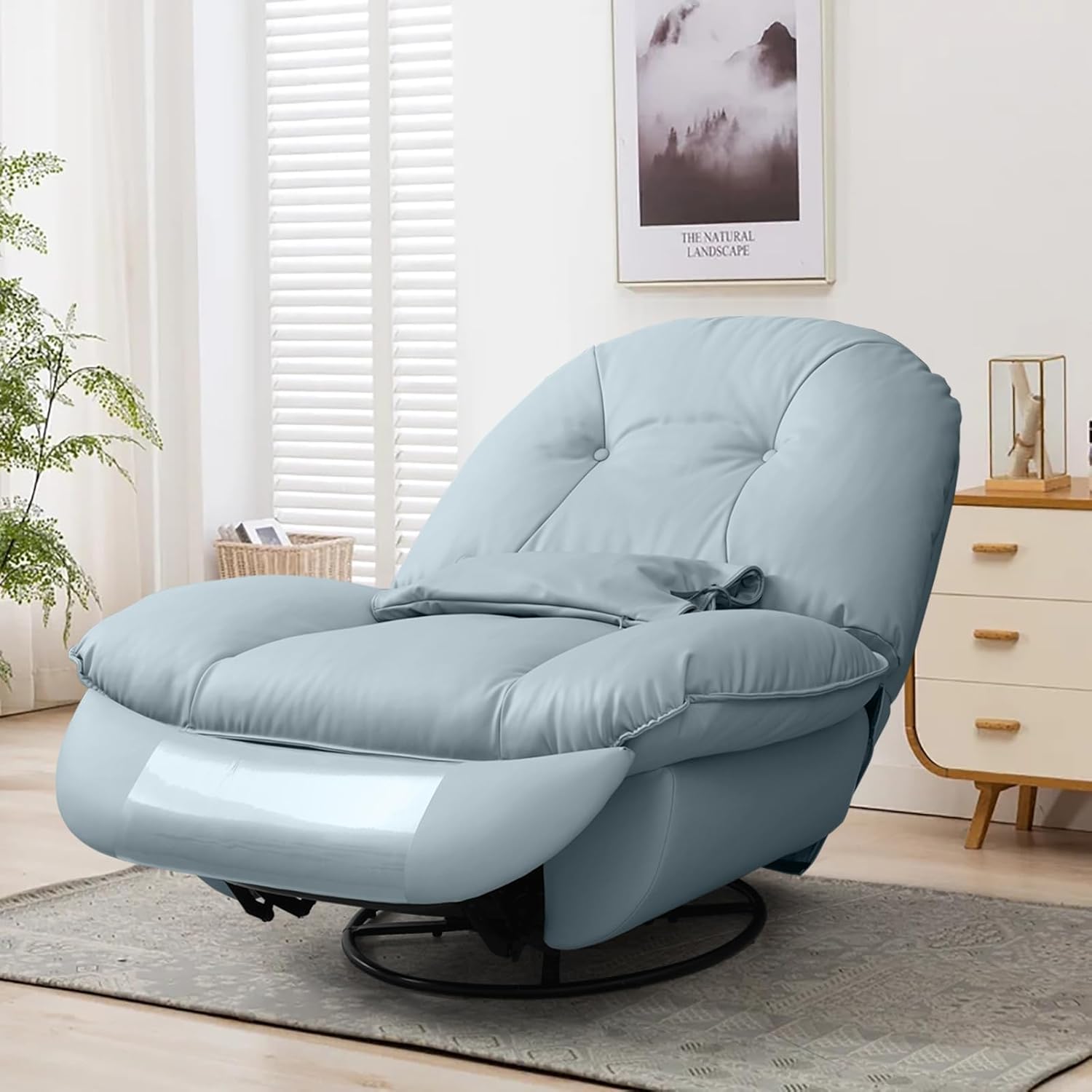 EASELAND Oversized Power Swivel Glider Recliner, 43.5in Extra Large Seat