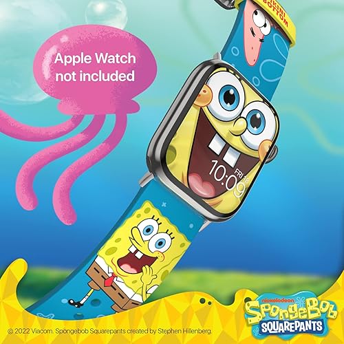 Miniatura 5 de Bob Esponja - Correa de reloj inteligente con licencia oficial compatible con todos los tamaños y series de Apple Watch reloj no incluido