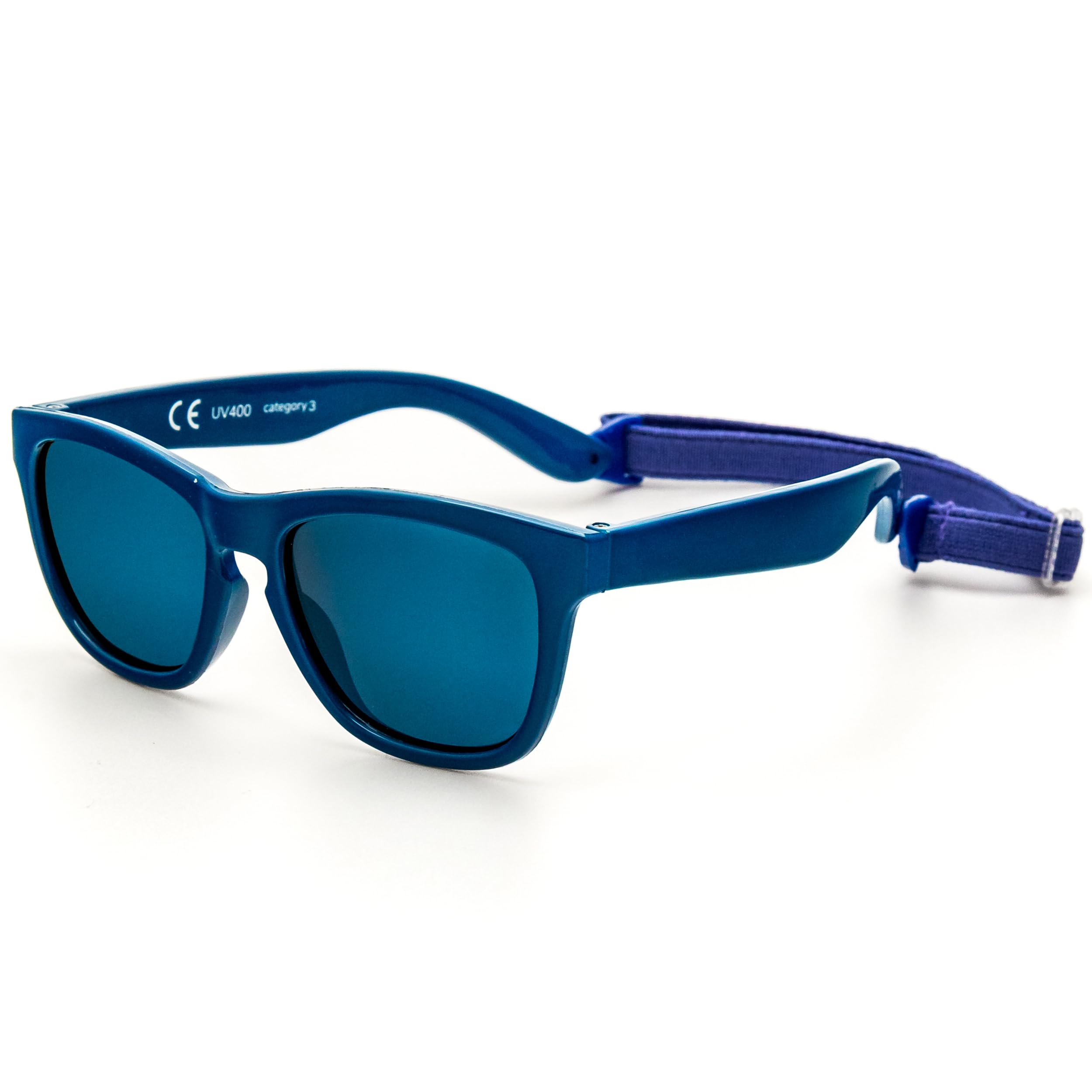 Kiddus Gafas de Sol para niña niño a partir de 2 años. Filtro solar UV400. CAT3. Montura de Goma. Correa ajustable y extraíble. Resistentes a Impactos. Protección y Seguridad