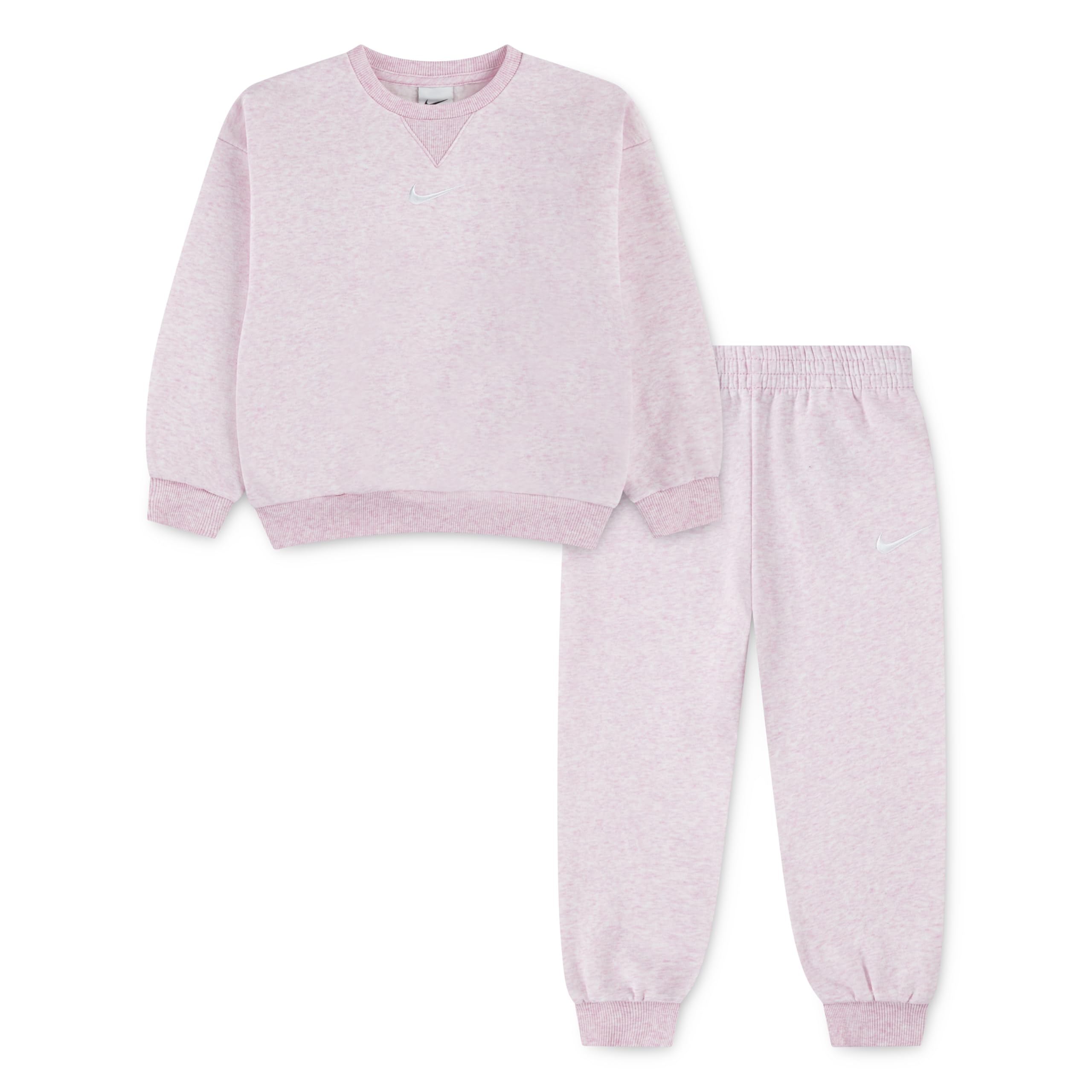 Nike Girls Multi Essential Fleece Tracksuit  Pink - Size 12-18 Months Kids
