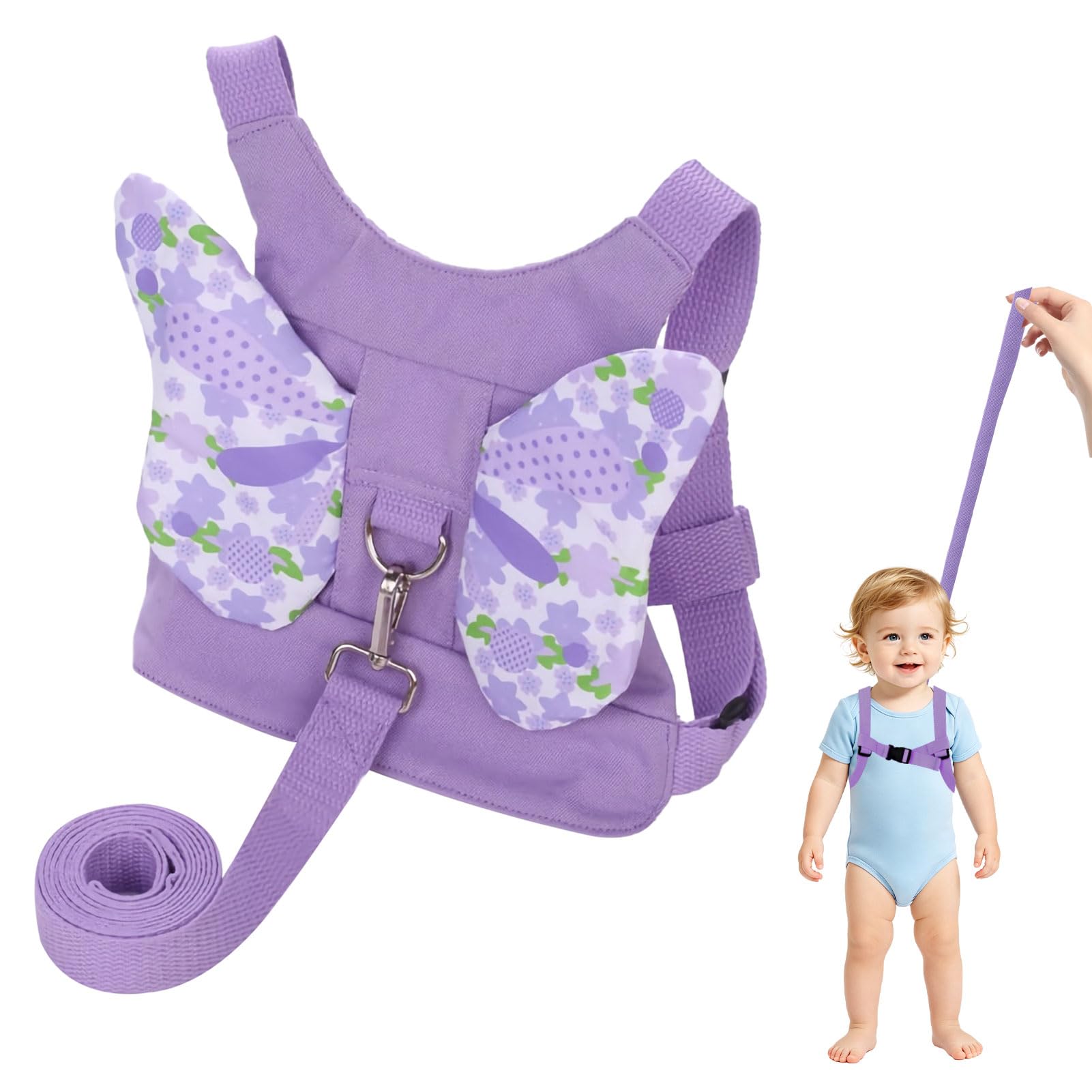 Toddler Reins for Walking 1-3 Years, 1 Pcs Purple Baby Reins for 1 Year Old, Baby Rein, Suitable Toddlers Aged 1-3 Years (Purple)