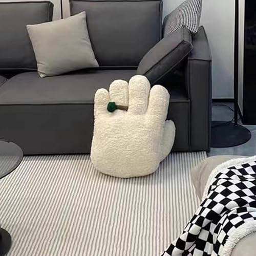 Miniatura 6 de Walbest Almohada en forma de mano, divertida almohada de palma suave de compañerismo, cojín decorativo de terciopelo de cordero, almohada de dedo,