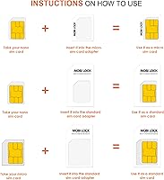 Vista 4 de Kit adaptador de tarjeta SIM 6 en 1 (Micro, Nano y Standard Sim) Compatible con todos los iPhones (15, 14, 13, X, Pro y todas las series de iPhone)