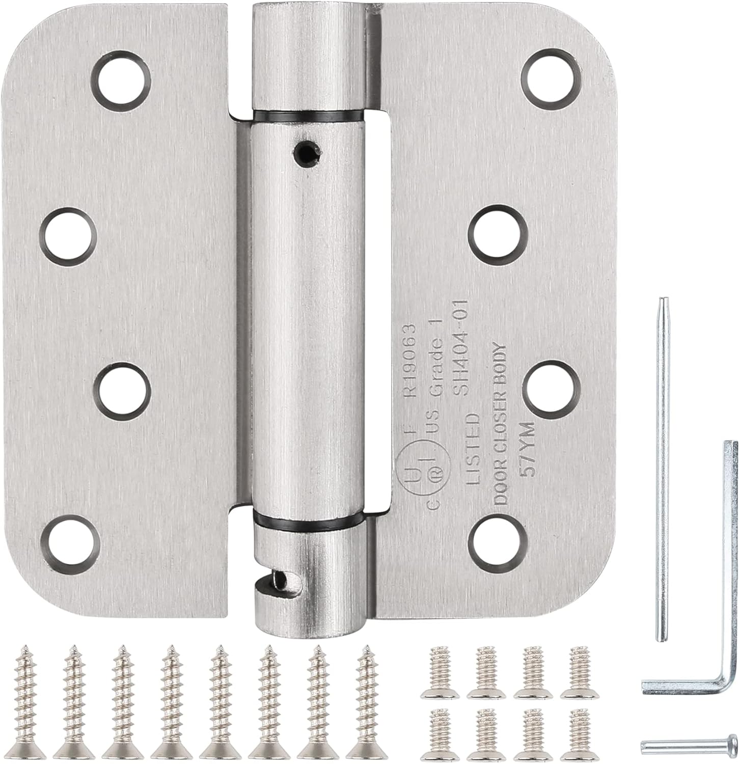 Auto Door Closer Residential Self Closing Door Hinges 4 Inch Satin