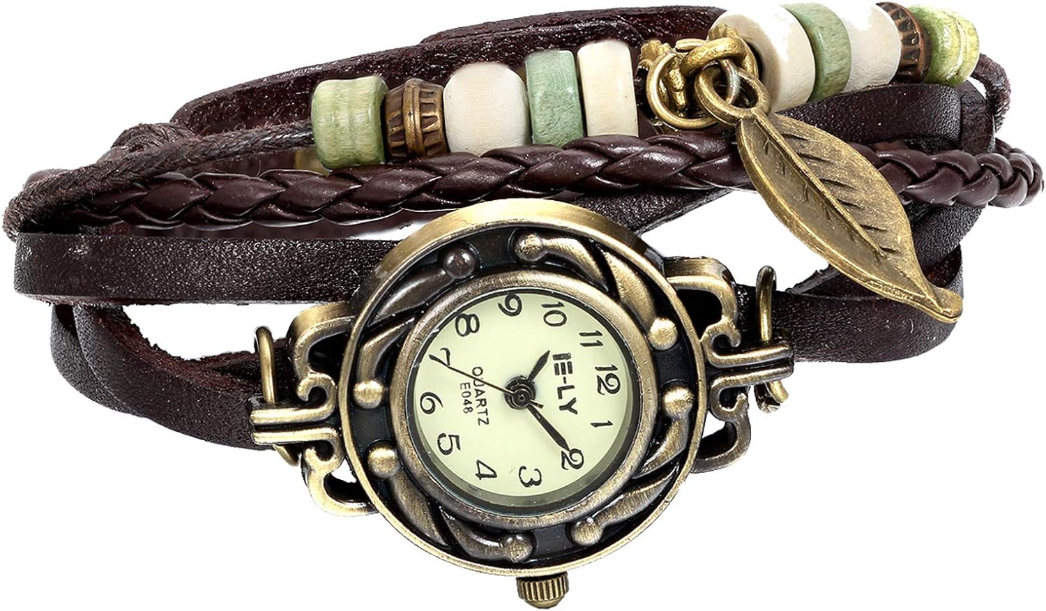 JewelryWe Women's Leather Wrap Quartz Bracelet Watch Jamaica Ubuy