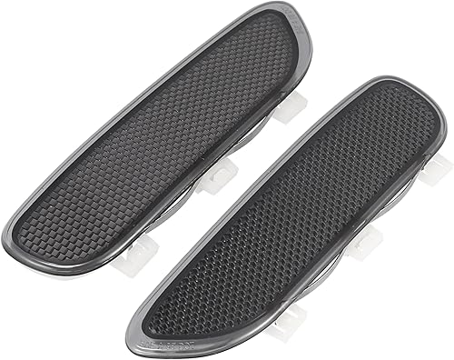 X AUTOHAUX Pair 63148383011 63148383012 Front Bumper Reflector Side Marker for BMW E46 2D M-Sports 2004-2006 Replace Original Reflector Black