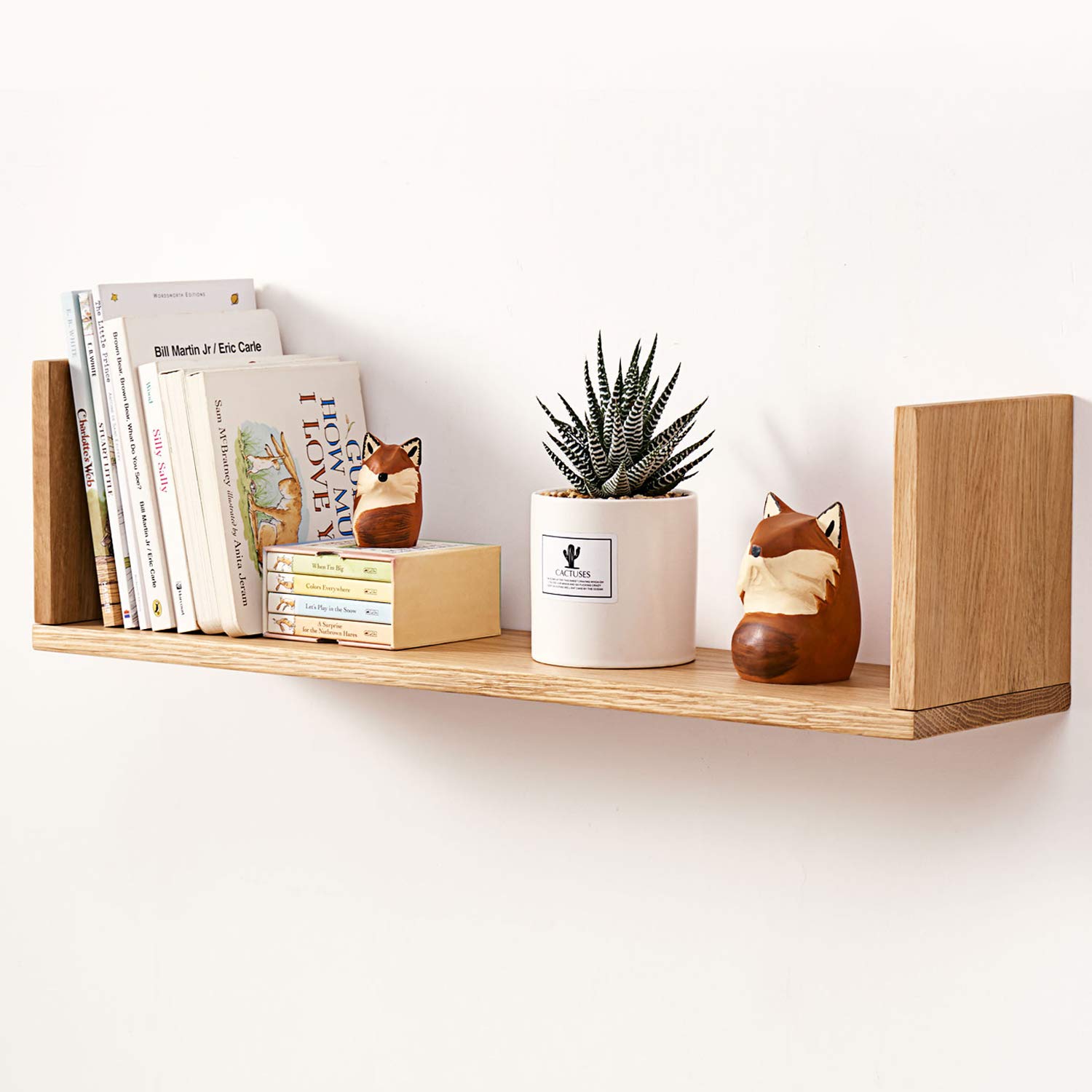 Natural Wood Floating Shelves Decor For You