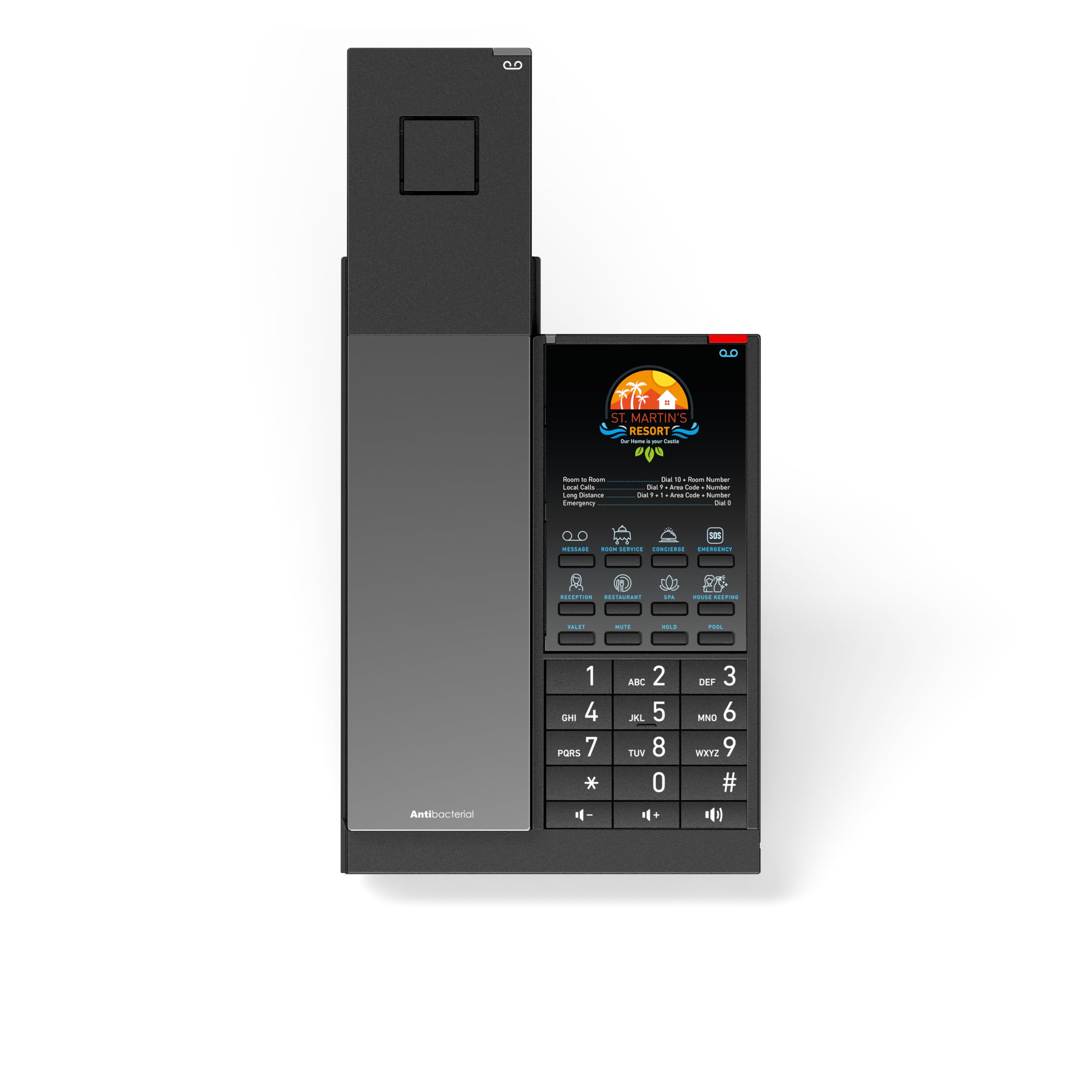 Snom HD351W DECT/WiFi - Telefono cordless con custodia antibatterica, visualizzazione di chiamata ottica, 5 dispositivi manuali, vivavoce, muto, server in Germania