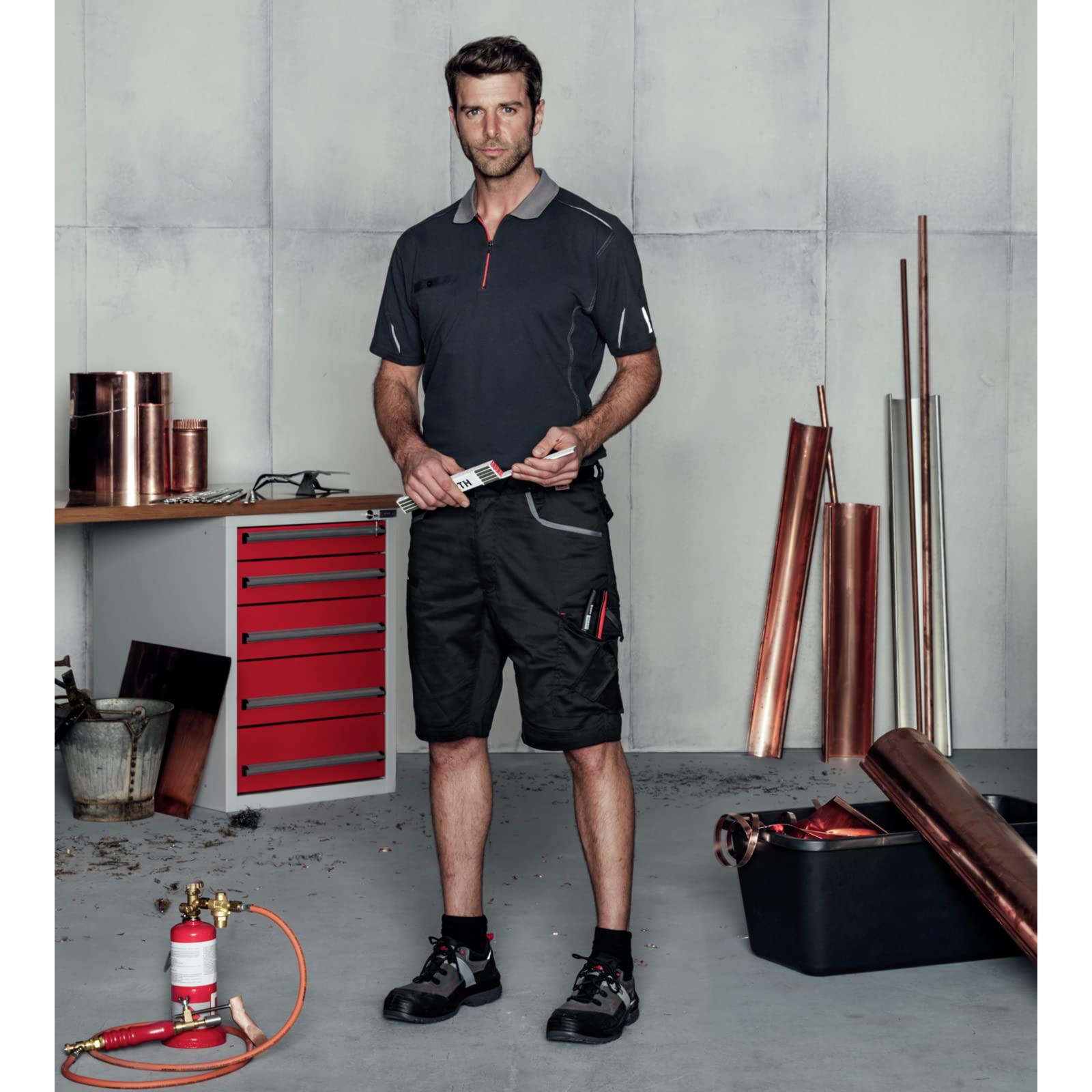 WÜRTH MODYF Bermuda da lavoro Stretch X grigio uomo