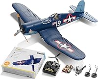 Vista 9 de VOLANTEXRC Avión RC para principiantes, Avión RC WWII de 4 canales T28 Trojan con ailerón, Avión de control remoto de 2.4Ghz con sistema