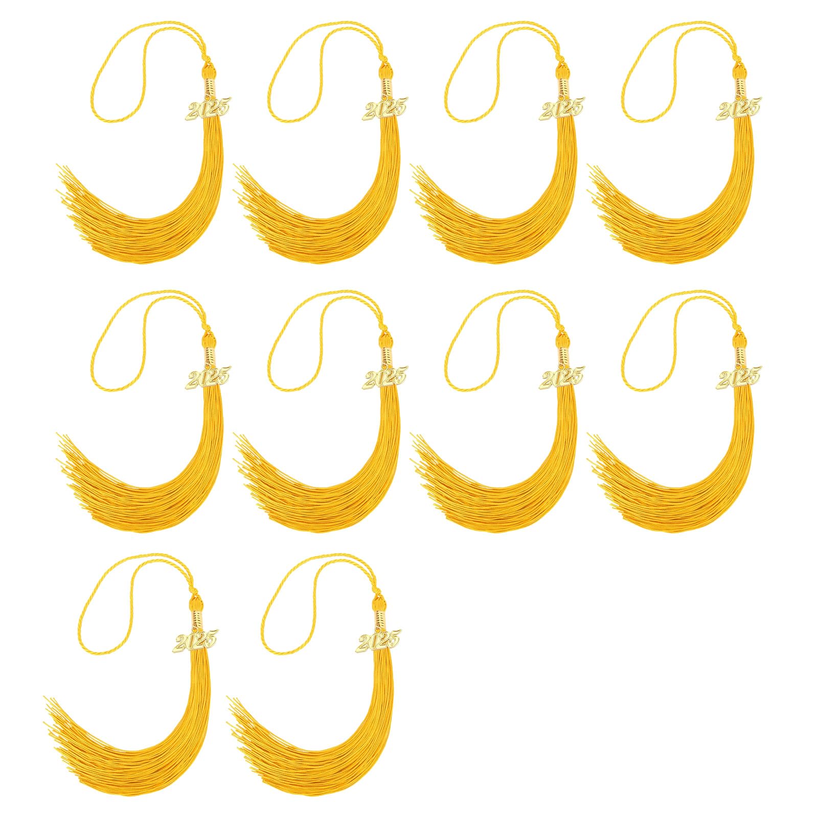 10Pcs 2025 Graduation Tassels Graduation Hat Decoration Tassels for Class of 2025 Graduates and Photography Polyester Commencement Ceremony