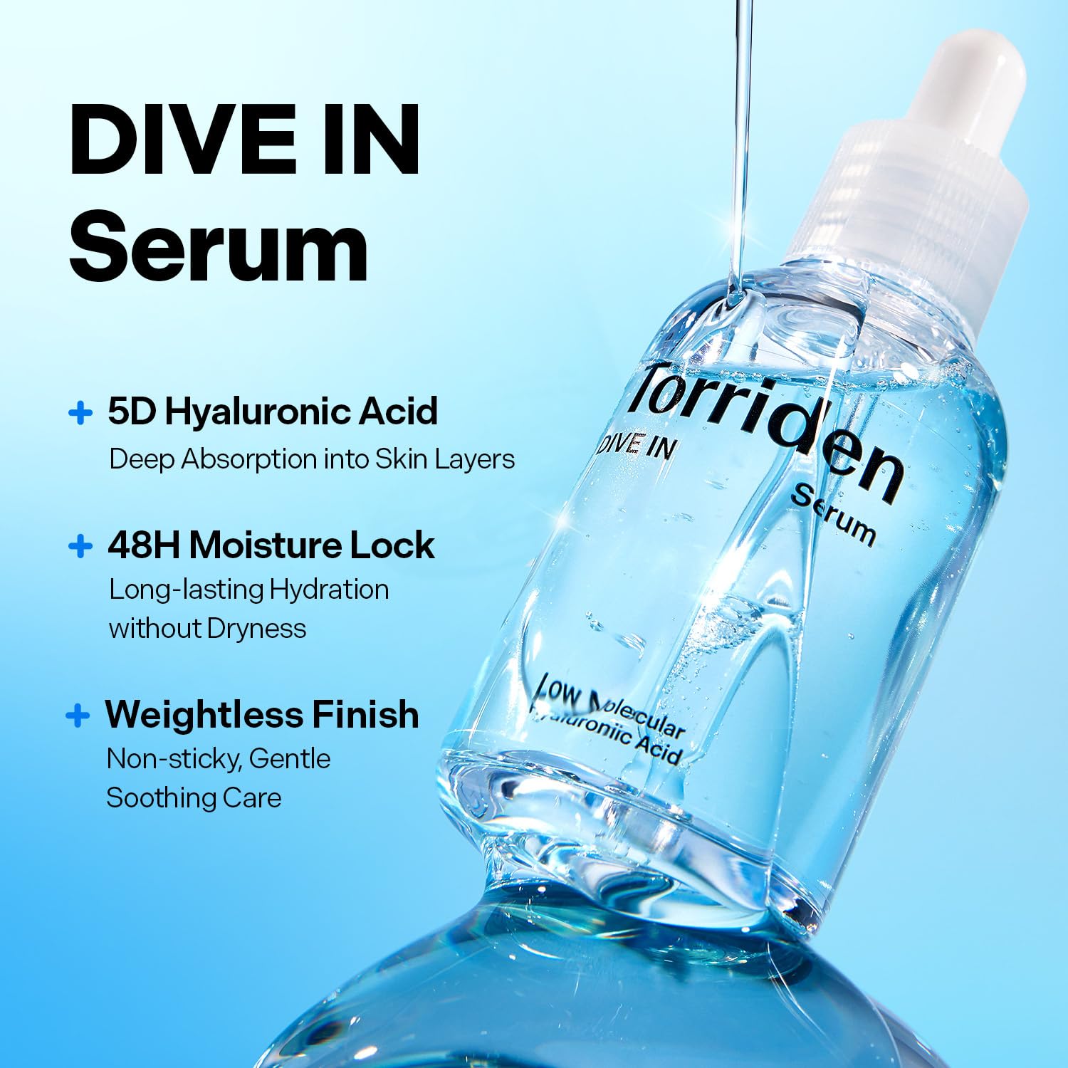 Torriden DIVE IN Hyaluronic Acid Serum 50ml(1.69 fl.oz.) * 2 (Pack of 2) | Deep Hydration to Get Glow Skin | Valentine's Gift for Women | Korean Facial Serum - Image 2