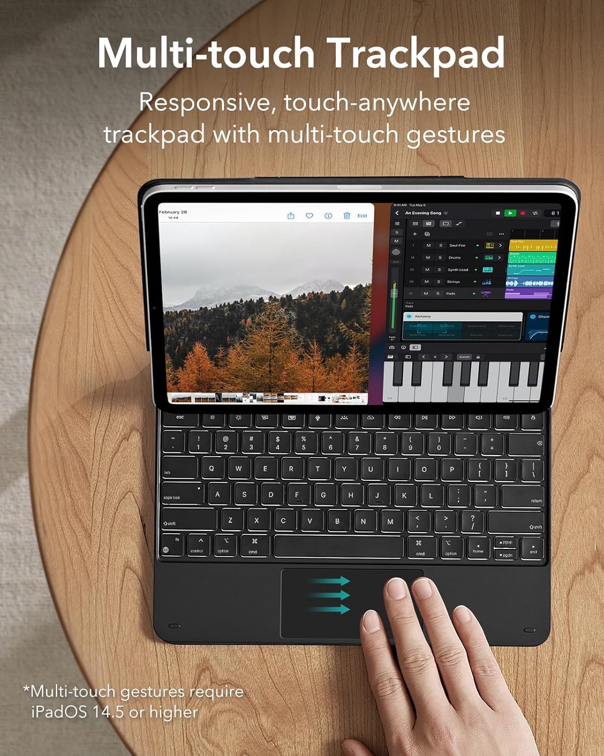 i Pad Air 13 Inch Case Keyboard (M3/M2, 2025/2024) & i Pad Pro