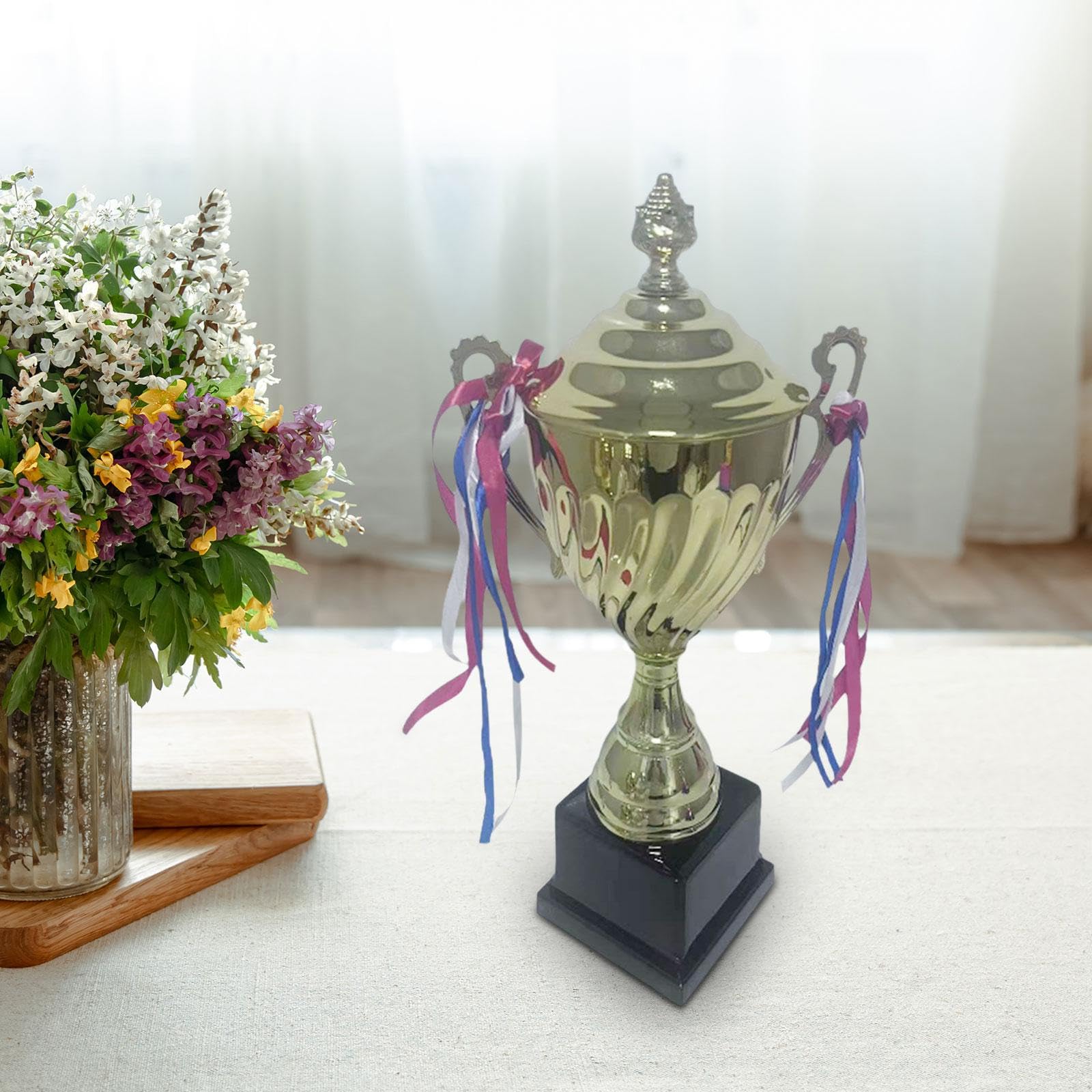 Amagogo Fußball Trophäe Pokal Fans Souvenirs Wettbewerbe Award Trophäe mit Sockel für Sport Meisterschaft Karneval Sieger Teamwork Award