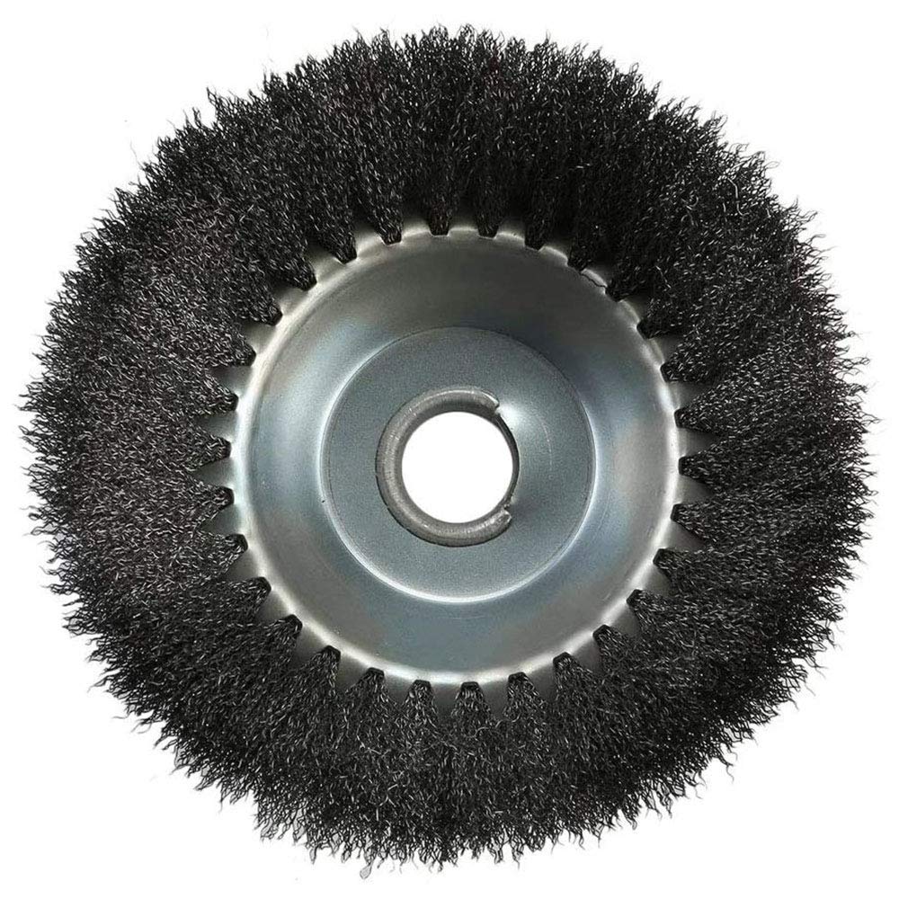 Spazzola Professionale per Erbacce, Spazzola per Erbacce in Acciaio HSS per Decespugliatore Annodato, Decespugliatore più Morbido, Diametro 200 Mm, Foro 25,4 Mm (Filo Piegato)
